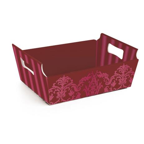 Cesta De Cartao Adamascado Marsala M Dec. Festas - Cromus é boa?