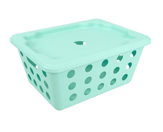 Cesta One Pequena Com Tampa Verde Elétrico Coza - Brinox é boa?