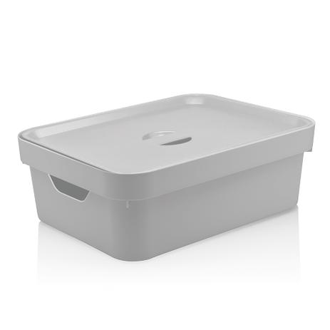 Cesta organizadora de plástico Cube Ou branca 36X26X13CM - 26760 Menor preço em Cesta organizadora de plástico Cube Ou branca 36X26X13CM - 26760