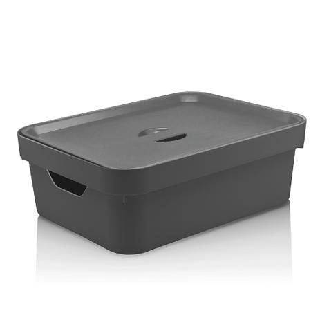 Cesta organizadora de plástico Cube Ou concreto 36X26X13CM - 26762 Menor preço em Cesta organizadora de plástico Cube Ou concreto 36X26X13CM - 26762