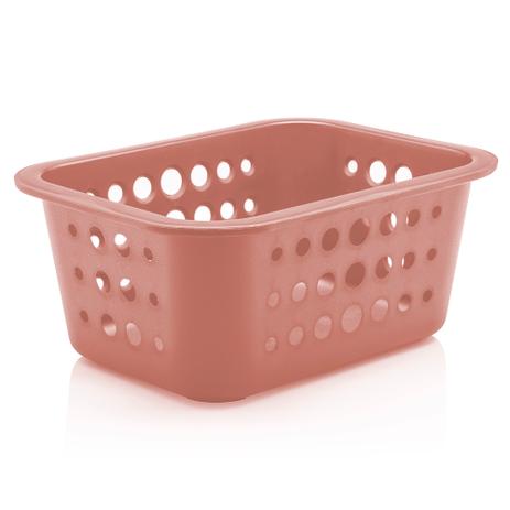 Cesta organizadora de plástico Ou rosa 18X14X8CM - 26787 é boa?