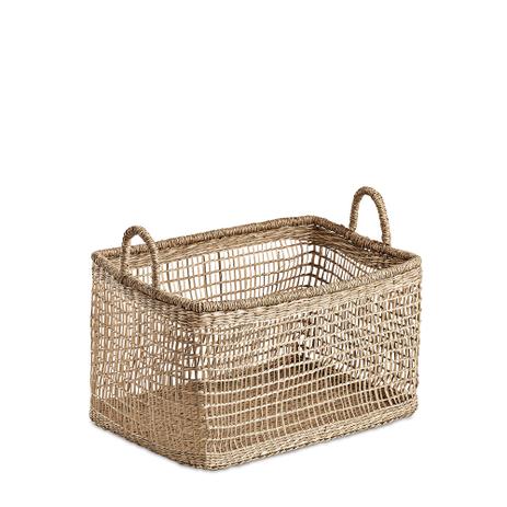 Cesta Organizadora Fibra Natural Retangular 35X23X22CM - 32461 - Mart Menor preço em Cesta Organizadora Fibra Natural Retangular 35X23X22CM - 32461 - Mart