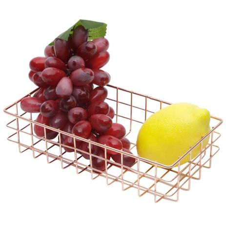 Cesta Organizadora Multiuso Metal Rosê Gold Copper Wire 22x12cm - Urban Menor preço em Cesta Organizadora Multiuso Metal Rosê Gold Copper Wire 22x12cm - Urban
