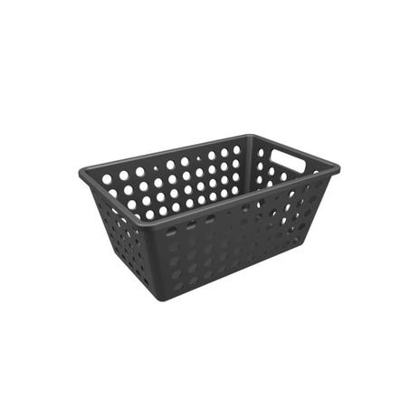 Cesta Organizadora One Grande 28,8x19,1cm Preta - Coza Menor preço em Cesta Organizadora One Grande 28,8x19,1cm Preta - Coza