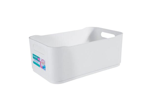 Cesta Organizadora Plástica Branca Grande Fit Coza - BRI 474 Menor preço em Cesta Organizadora Plástica Branca Grande Fit Coza - BRI 474