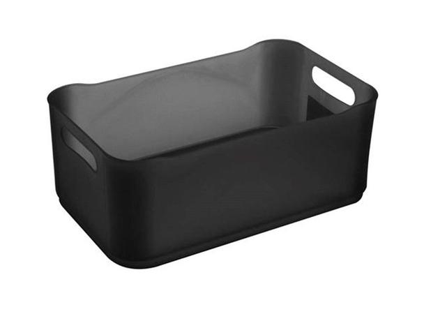 Cesta Organizadora Plástica Preta Grande Fit Coza - BRI 475 Menor preço em Cesta Organizadora Plástica Preta Grande Fit Coza - BRI 475