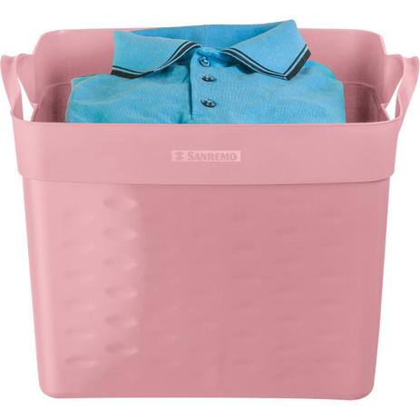 Cesta Organizadora Quadrado 22L Rosa - Taiwan Collection Menor preço em Cesta Organizadora Quadrado 22L Rosa - Taiwan Collection