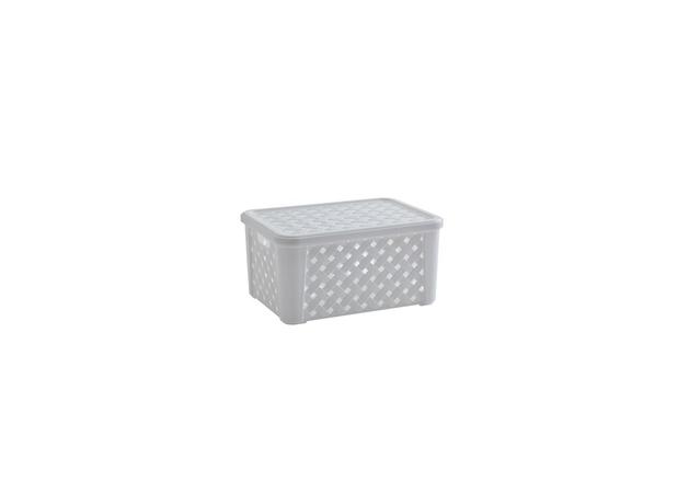 Cesta Organizadora Rattan M Plástico com Tampa Paramount - PRM 010 Menor preço em Cesta Organizadora Rattan M Plástico com Tampa Paramount - PRM 010