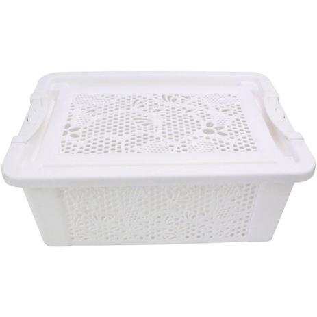 Cesta plástica com travas e tampa 29,5cm branco - Clink é boa?