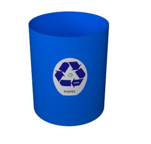 Cesto Coleta Seletiva Papel Só Lixeiras 11 Litros Azul Menor preço em Cesto Coleta Seletiva Papel Só Lixeiras 11 Litros Azul