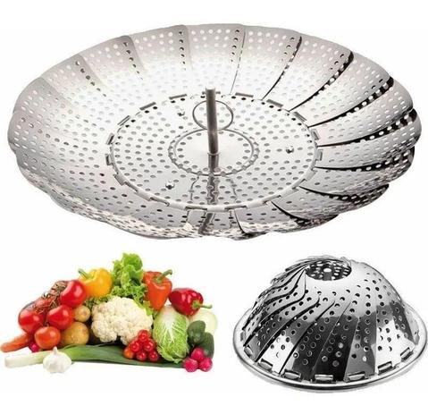 Cesto De Cozimento Vapor Legumes Inox Panela Vaporeira - Uny Gift Menor preço em Cesto De Cozimento Vapor Legumes Inox Panela Vaporeira - Uny Gift