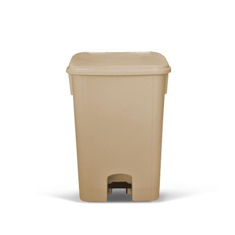 Cesto de lixo com pedal 30 litros bege - Bralimpia Menor preço em Cesto de lixo com pedal 30 litros bege - Bralimpia