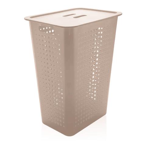 Cesto de roupa de plástico Ou bege 47L - 27570 Menor preço em Cesto de roupa de plástico Ou bege 47L - 27570