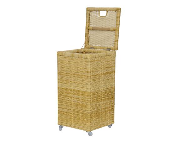 CESTO DE ROUPAS CARIBE COM RODIZIOS 30X30X60cm - BAMBOO - Arte fibra Menor preço em CESTO DE ROUPAS CARIBE COM RODIZIOS 30X30X60cm - BAMBOO - Arte fibra