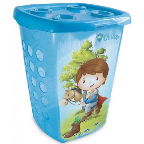 Cesto de Roupas Infantil Oliver 38 Litros Plasutil Menor preço em Cesto de Roupas Infantil Oliver 38 Litros Plasutil
