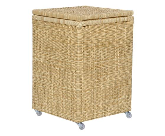 CESTO DE ROUPAS PARIS COM RODIZIOS 35X35X60cm - BAMBOO - Arte fibra Menor preço em CESTO DE ROUPAS PARIS COM RODIZIOS 35X35X60cm - BAMBOO - Arte fibra