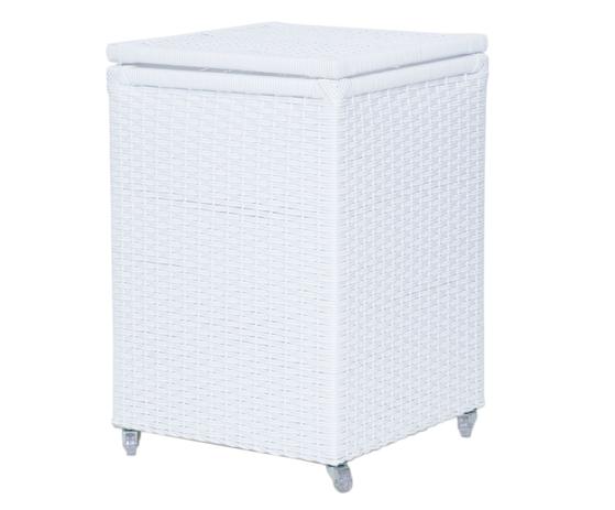 CESTO DE ROUPAS PARIS COM RODIZIOS 35X35X60cm - BRANCO - Arte fibra Menor preço em CESTO DE ROUPAS PARIS COM RODIZIOS 35X35X60cm - BRANCO - Arte fibra