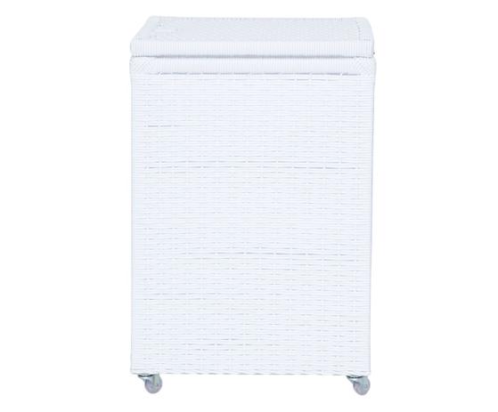 CESTO DE ROUPAS PARIS COM RODIZIOS 40X40X60cm - BRANCO - Arte fibra Menor preço em CESTO DE ROUPAS PARIS COM RODIZIOS 40X40X60cm - BRANCO - Arte fibra
