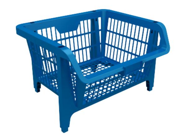Cesto Expositor Plástico Empilhavel 43,5x28x37,5 Azul C/10 Unidades - Presto industrial Menor preço em Cesto Expositor Plástico Empilhavel 43,5x28x37,5 Azul C/10 Unidades - Presto industrial