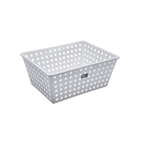 Cesto Multiuso 38,2x29,2x16,6cm branco Coza Menor preço em Cesto Multiuso 38,2x29,2x16,6cm branco Coza