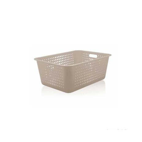 Cesto organizador 40L maxi bege OU Menor preço em Cesto organizador 40L maxi bege OU