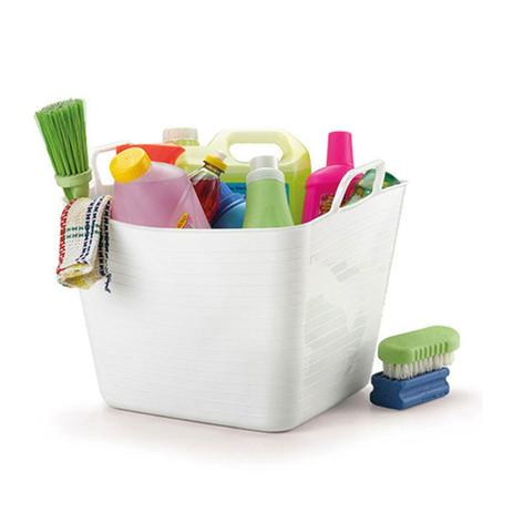 Cesto Organizador Balde Multiuso Quadrado Branco 22 litros - Arthi Menor preço em Cesto Organizador Balde Multiuso Quadrado Branco 22 litros - Arthi