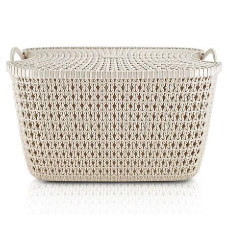 Cesto Organizador c/ Tampa (G) - 20L RATTAN Jacki Design Bege é boa?