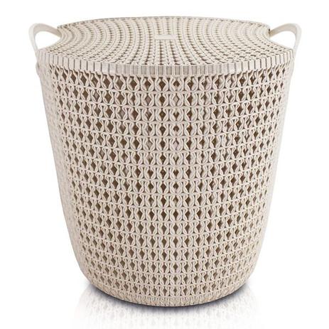Cesto Organizador c/ Tampa (G) - 23L RATTAN Jacki Design Bege é boa?
