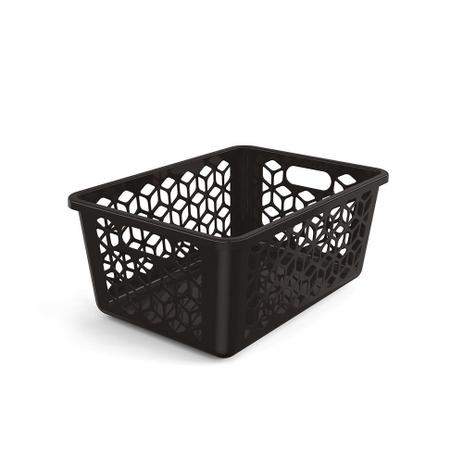 Cesto Organizador Caixa Multiuso Preto 28 cm - Uz Menor preço em Cesto Organizador Caixa Multiuso Preto 28 cm - Uz