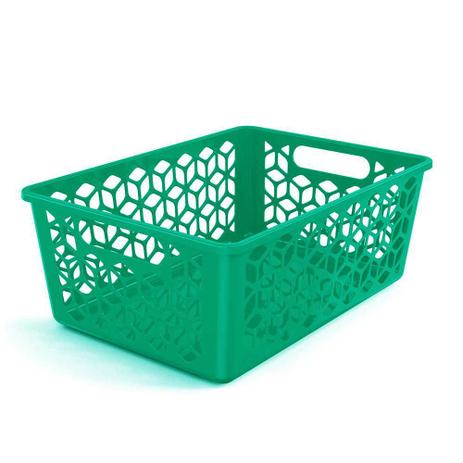 Cesto Organizador Caixa Multiuso Verde 42 cm - Uz Menor preço em Cesto Organizador Caixa Multiuso Verde 42 cm - Uz