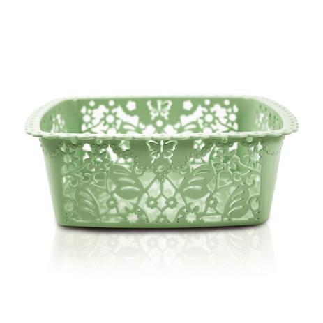 Cesto Organizador Lifestyle Quadrado Pequeno Verde - Jacki Design Menor preço em Cesto Organizador Lifestyle Quadrado Pequeno Verde - Jacki Design
