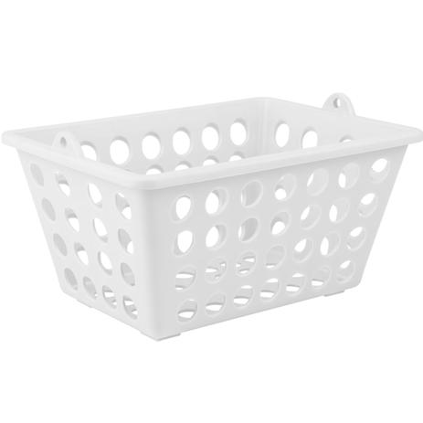 Cesto Organizador Multiuso Armário Caixa Plástica 4,6l Casa Branco - Prat-k Menor preço em Cesto Organizador Multiuso Armário Caixa Plástica 4,6l Casa Branco - Prat-k