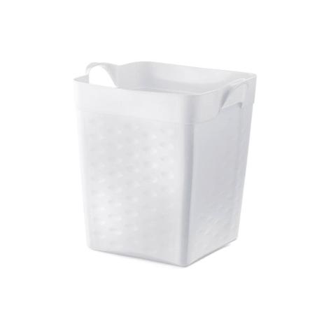 Cesto Organizador Quadrado em Plástico 18 Litros Branco - Sanremo Menor preço em Cesto Organizador Quadrado em Plástico 18 Litros Branco - Sanremo