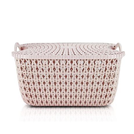 Cesto Organizador Rattan Com Tampa P - Rosa - Jacki Design é boa?
