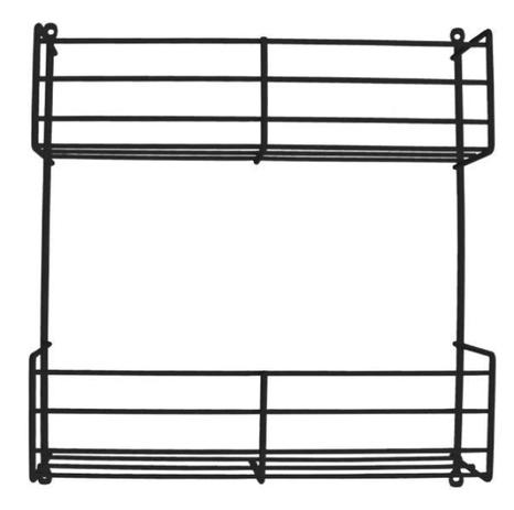 CESTO PORTA TEMPEROS CONDIMENTOS DUPLO PRETO L300x439xA100MM - Mercadofrio é boa?