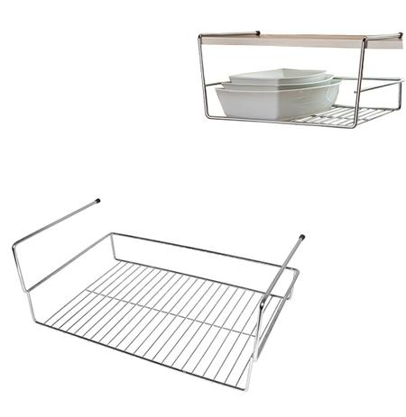 Cesto prateleira organizador grande aramado cromado 43.5x28.5x17cm - Bress é boa?