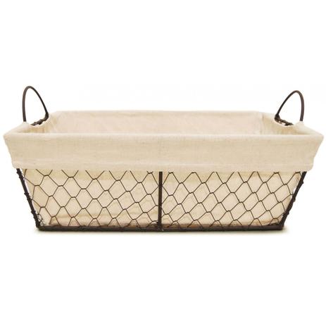 Cesto Retangular Aramado com Alça e Forro 34X25X12CM Week - Yoi Menor preço em Cesto Retangular Aramado com Alça e Forro 34X25X12CM Week - Yoi
