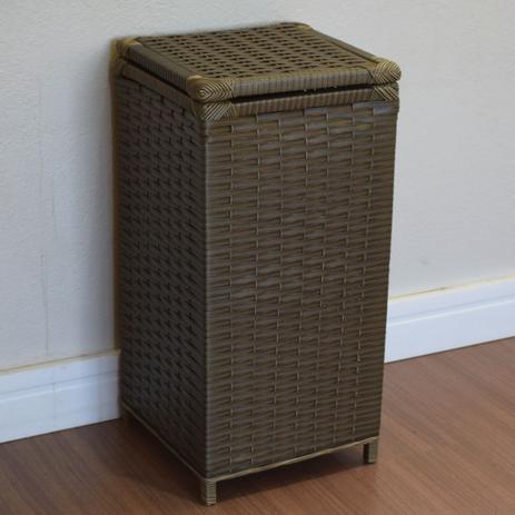 Cesto Roupa Junco Vime Fibra Sintética 30x30x60 Capuccino - Ateliê Isa Menor preço em Cesto Roupa Junco Vime Fibra Sintética 30x30x60 Capuccino - Ateliê Isa