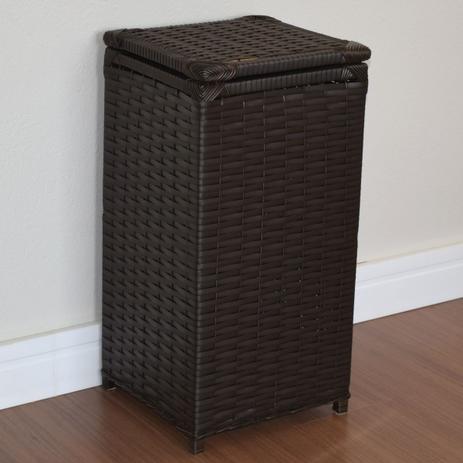 Cesto Roupa Junco Vime Fibra Sintética 30x30x60 Marrom - Argila - Atelie isa é ruim? Cesto Roupa Junco Vime Fibra Sintética 30x30x60 Marrom - Argila - Atelie isa é boa?