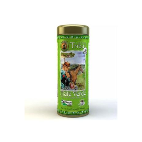 Chá Orgânico Erva Mate Verde Lata 60g - Tribal Menor preço em Chá Orgânico Erva Mate Verde Lata 60g - Tribal