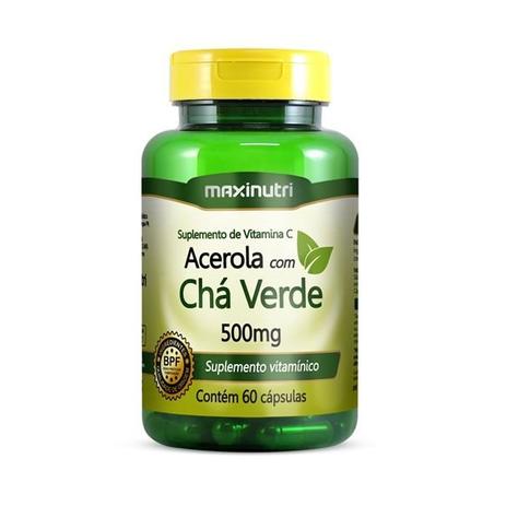 Chá Verde com Acerola - 60 Cápsulas - Maxinutri Menor preço em Chá Verde com Acerola - 60 Cápsulas - Maxinutri
