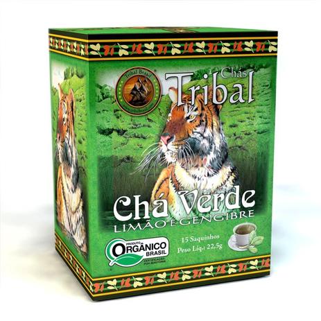 Chá Verde Orgânico com Limão e Gengibre Tribal 22,5g - Tribal brasil Menor preço em Chá Verde Orgânico com Limão e Gengibre Tribal 22,5g - Tribal brasil