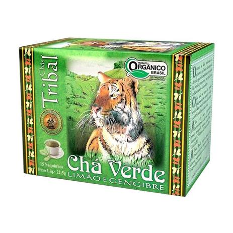 Chá Verde Orgânico Limão e Gengibre 22,5g - Tribal Menor preço em Chá Verde Orgânico Limão e Gengibre 22,5g - Tribal