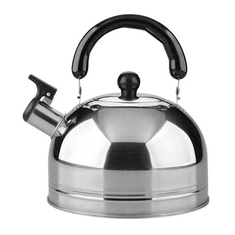 Chaleira Aço Inox 2,5l Fogão Indução Elétrico Apito Água Chá - Elite Menor preço em Chaleira Aço Inox 2,5l Fogão Indução Elétrico Apito Água Chá - Elite