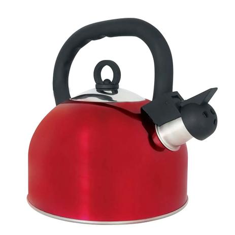 Chaleira Aço Inox 2,5L Mattina Vermelho - Mor Menor preço em Chaleira Aço Inox 2,5L Mattina Vermelho - Mor
