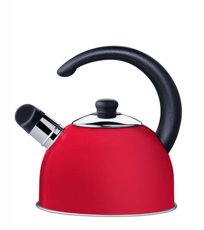 Chaleira Aço Inox Vermelho 2.1L com Apito Tramontina 61483060 Menor preço em Chaleira Aço Inox Vermelho 2.1L com Apito Tramontina 61483060