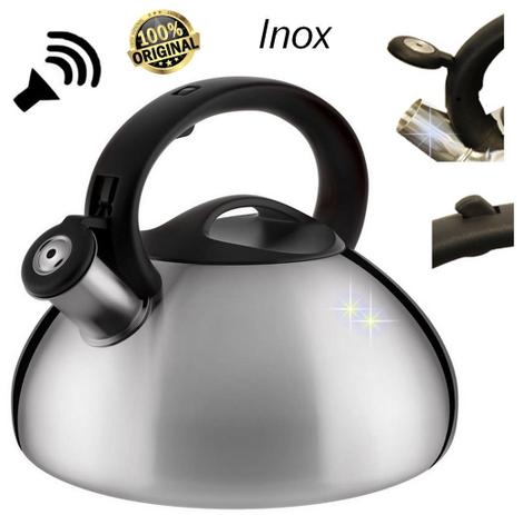 Chaleira De Inox C/ Apito 3 Litros Casita Menor preço em Chaleira De Inox C/ Apito 3 Litros Casita
