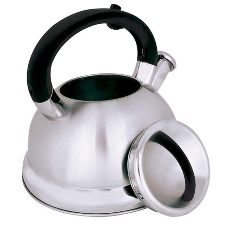 Chaleira Diletta em Aço Inox Fundo Triplo com Apito - 3 Litros - Mor Menor preço em Chaleira Diletta em Aço Inox Fundo Triplo com Apito - 3 Litros - Mor