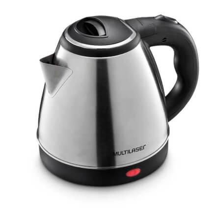 Chaleira Elétrica Gourmet de Inox 220V Capacidade de 1,8l - Multilaser Menor preço em Chaleira Elétrica Gourmet de Inox 220V Capacidade de 1,8l - Multilaser
