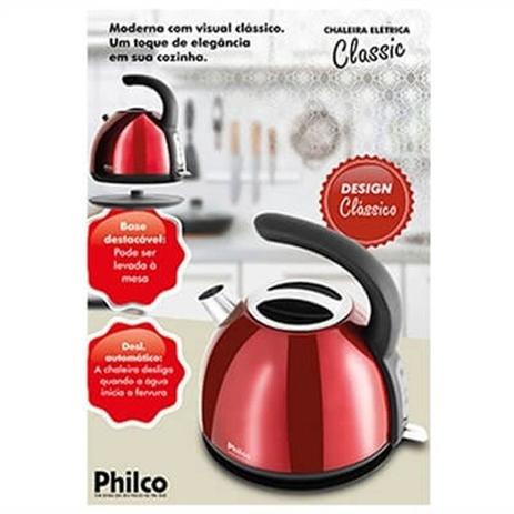 Chaleira Elétrica Philco Classic PHC20V Vermelha 110V Menor preço em Chaleira Elétrica Philco Classic PHC20V Vermelha 110V